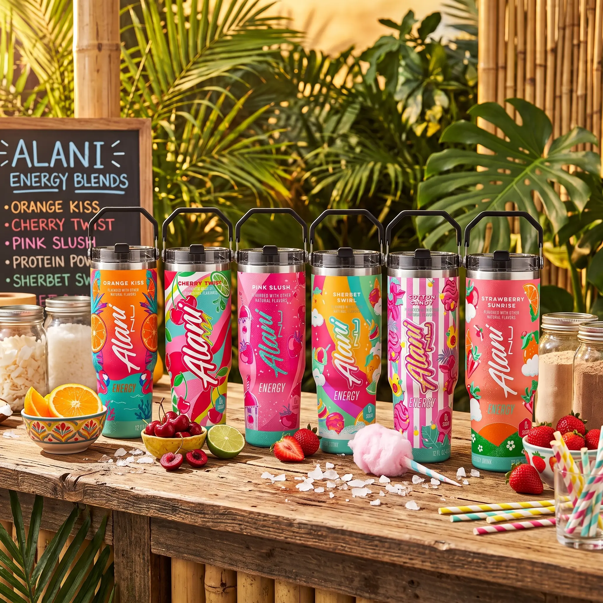 Alani Energy Drink 40oz 30oz 20oz Insulated Tumbler With Handle And Straw