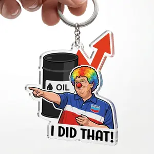 I Did That Clown Meme Acrylic Keychain, Political Humor, Miss Cheap Gas Key Chain