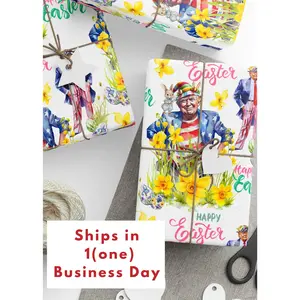 President Donald Easter Wrapping Paper Roll, Donald T Easter Gift Wrapping Paper (Copyright Design by Zazuleac World Inc.)