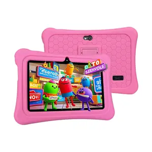 Parental Control Kids Tablet! 7-Inch HD Screen, Manage Cartoons/Classes/Games, 2-in-1 Study & Online Class, Lightweight & Shockproof, 5G WiFi, HD IPS, Bluetooth + Dual Camera, 2 Colors (Pink/Blue), Easter/Christmas/Birthday Gift(USB Cable, No Adapter)