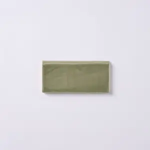 St. Lucia Green 2.5 x 5 Bullnose Ceramic Tile Glossy
