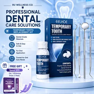 Moldable False Teeth, Teeth Repair Kit,Comes with 4 repair tools,Veneer teet,Shapeable Denture RepairPellets for Broken Teeth & Missing Teeth-Oral Care Product | Ideal for Films, TV Programs, Halloween, Various Dance Parties, Cosplay, Oral Gel