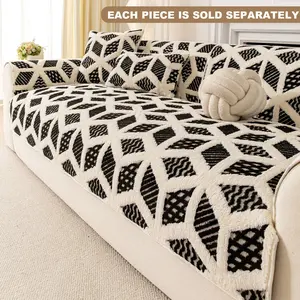 Luxury Cotton Velvet Sofa Cover, Dust-Proof All-Season Universal Protector, Ideal for Home, Hotel, Dormitory