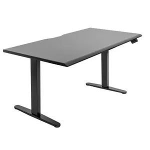 Mount-It! Dual Motor Electric Standing Desk with 60" Tabletop - Black Base