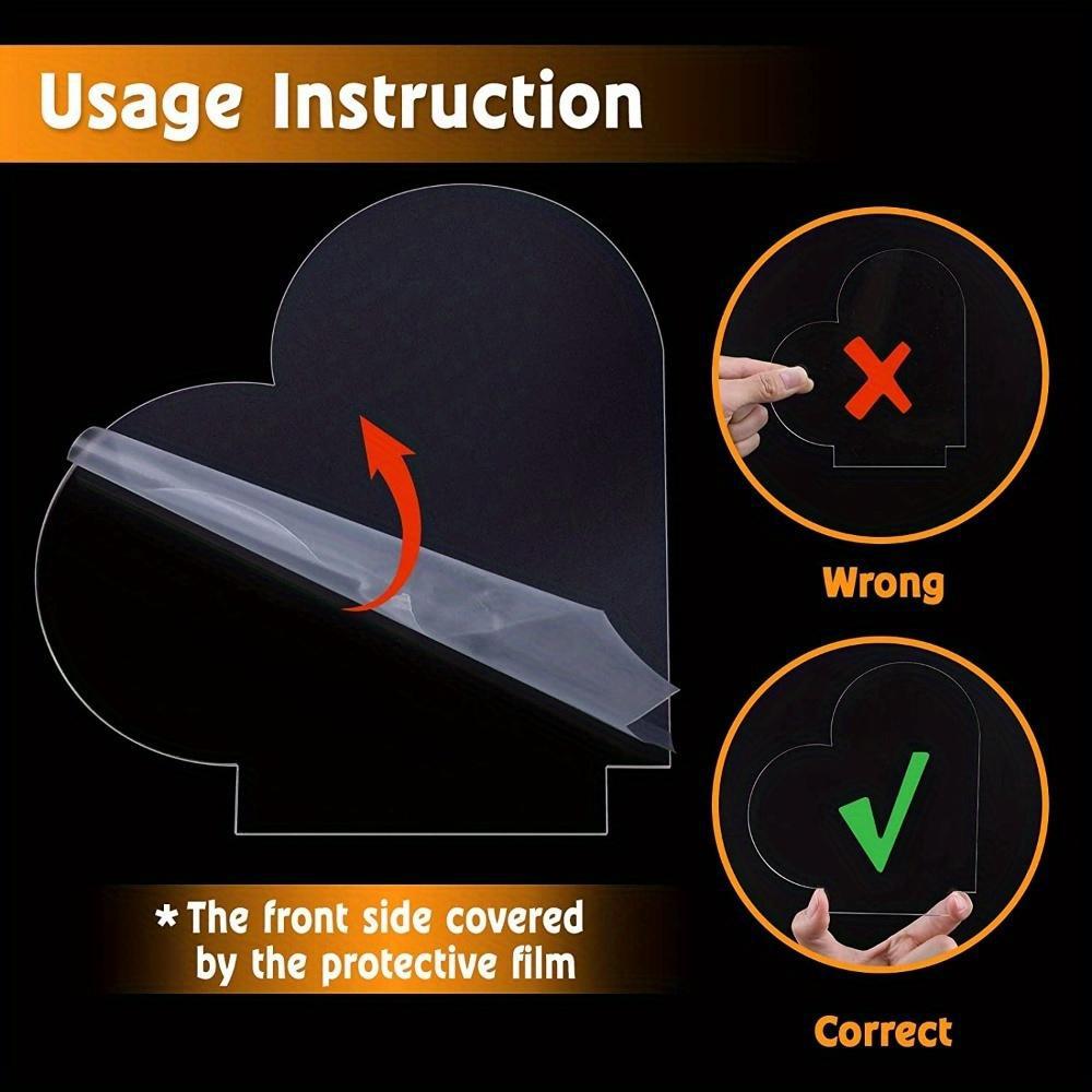 Mom Thank You Heart 2D Acrylic LED Night Light, Warm White USB Bedside Lamp, Mother's Day Birthday Gift for Mom, Bedroom Home Decor