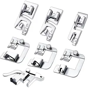 7 count Rolled Hem Presser Foot, Hemming Foot Kit for Sewing Rolled Hemmer Presser Foot for Household Multifunctional Sewing Machine
