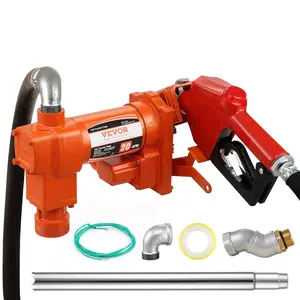 VEVOR Fuel Transfer Pump,  12V DC 20 GPM 1/4 HP, Gasoline Extractor Pump with Automatic Nozzle, Discharge Hose & Suction Pipe for Gasoline, Diesel, Kerosene, Ethanol & Methanol Blends, and Biodiesel