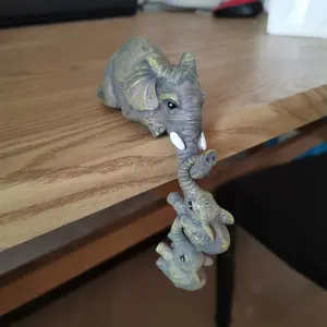 3 pieces/Set of cute elephant pendants - Resin handicrafts suitable for home and room decoration, Animal Decorations, Resin Figurine Statue, elephant hanging baby elephant resin handicrafts home decoration ornaments set of 3 pieces