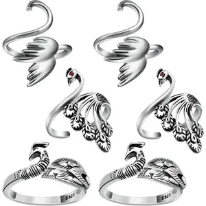 6 count Crochet Tension Rings for Finger Adjustable Peacock Tension Yarn Holder  Knitting Rings Finger Guard for Quilting Sewing Crafts DIY Hand Knitting Tools, 3 Styles