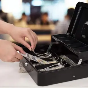 Money Saving Box with Key Lock, Metal Safe Box, Security Safe Box, Durable Money Saving Box for Home Office, Gift for Friends & Family