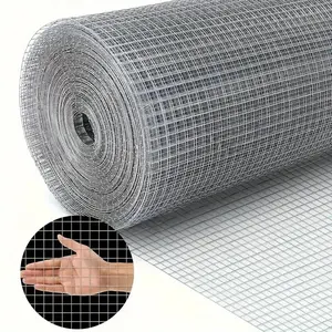 Rust-resistant Iron Metal Mesh Roll, Heavy-duty Galvanized Welded Mesh for Chicken Coops, Gardens, Pet Fences & Tree Protection, Pest Control Netting