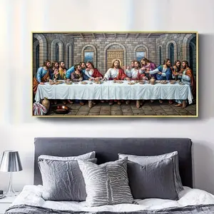 Classic Vintage Religious Landscape Ink Painting Canvas Wall Art, Unframed Horizontal Decor for Home Office Living Room Bedroom Dining Room