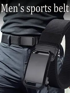 Men's Adjustable Waist Belt, Sturdy Ratchet Belt, New Automatic Buckle Tactical Workwear, Casual Outdoor Military Training Pants, Multi-Scene Use