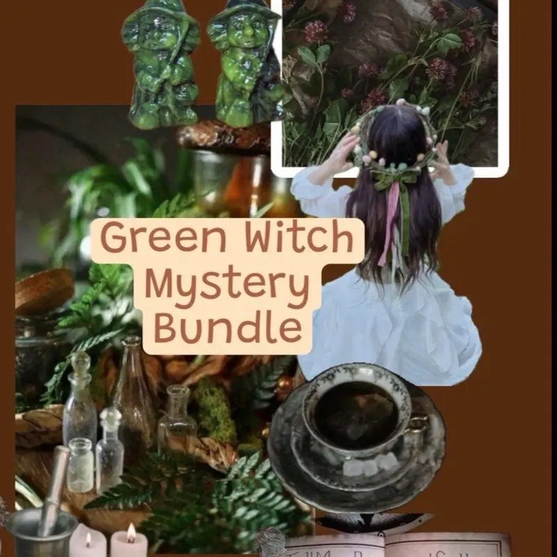 Green Witchcraft Kit, Vintage Witchcraft Tools, Cottage Witch Bundle, Beginner Spellwork Kit, Garden Witch Kit
