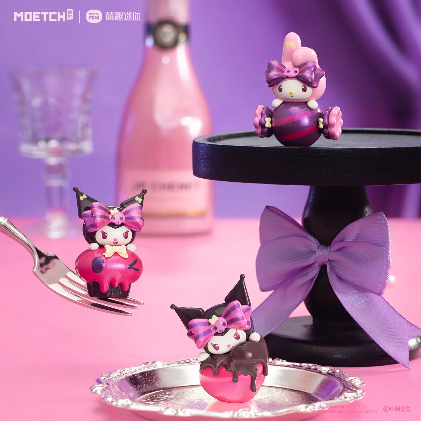 Sanrio x MINILIKE My Melody Kuromi Blind Box Sweetheart Series Cute Kawaii Mini Figures Collectible Gift Toy