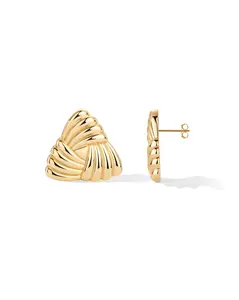 PAVOI 14K Yellow Gold-Plated Chunky Vintage Knot Earring Studs for Women - Statement Earring Pair