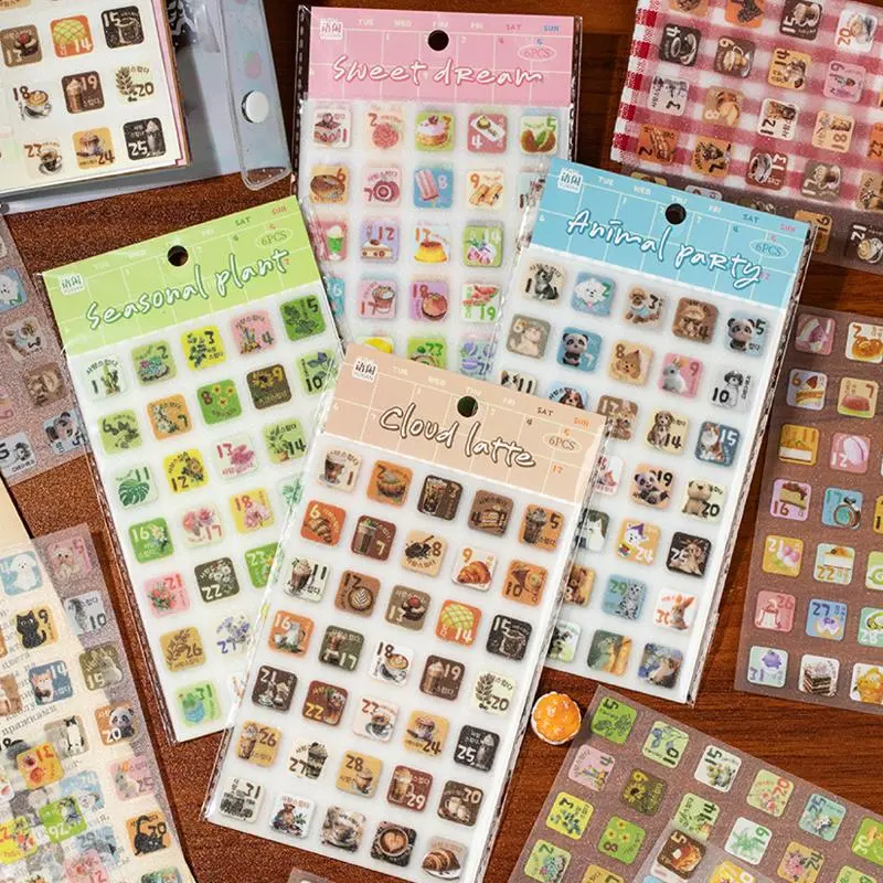 Letter & Food Pattern Sticker, 4 Packs Glitter PET Date Sticker, DIY Decorative Sticker for Phone Case, Water Bottle, Guitar, Skateboard, Diary, Glitter Stickers