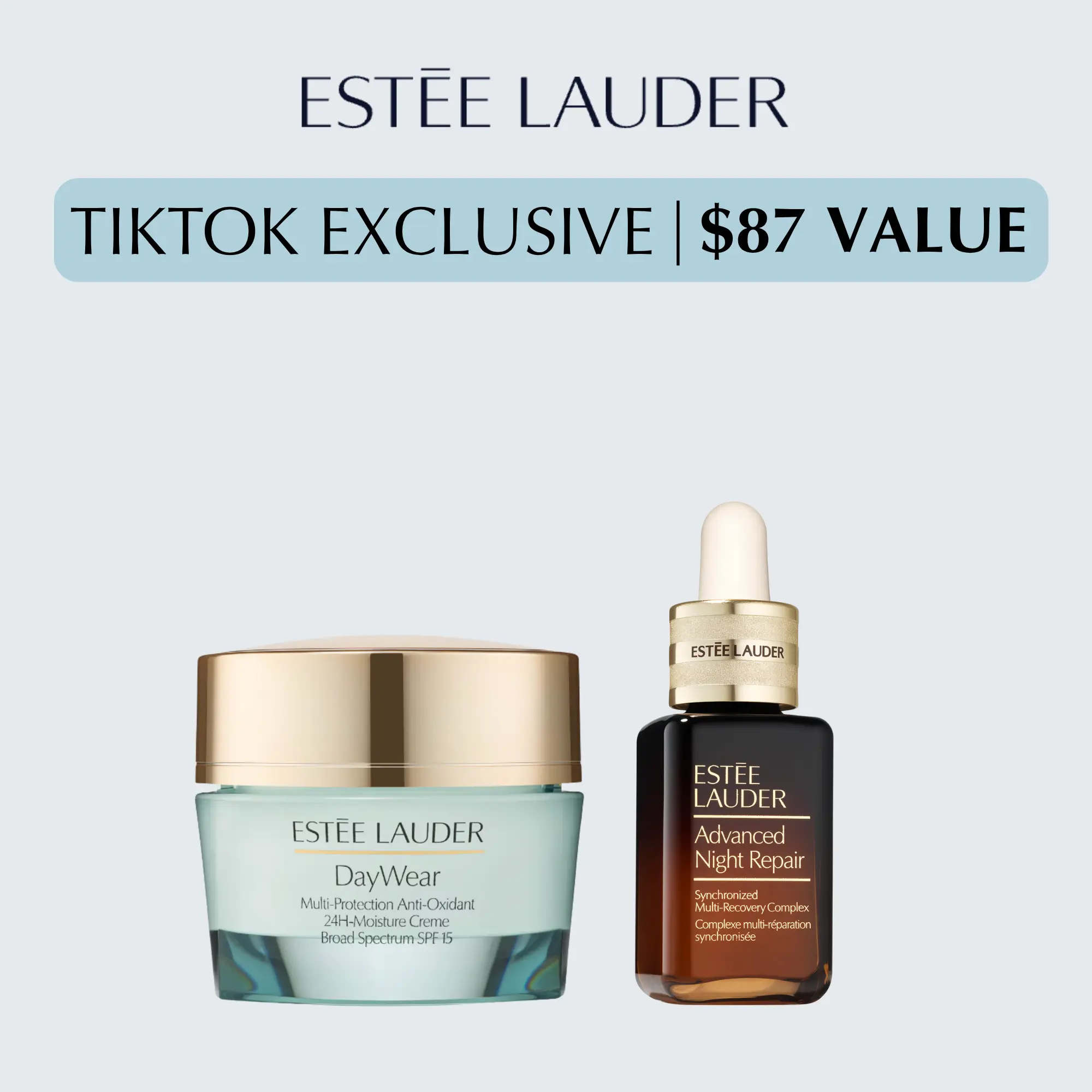 [Estée Lauder] Renew + Hydrate Repair Serum + Moisturizer Mini Skincare | Mini Holiday Gift Set | Hyaluronic Acid & Peptides | Anti Aging & Hydrating Serum Set | Anti-Aging Moisturizer | Hydrating Face Moisturizer