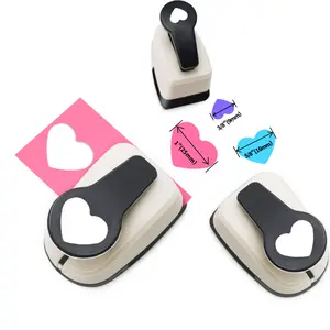 Paper Smooth Hole Puncher Cutter Tool Heart Star Shapes 1 inch 25mm 5/8 inch 16mm 3/8 inch 9mm Set Kit for Paper Crafts for Cardmaking clearance for Scrapbooking for Journaling, Office Accessories
