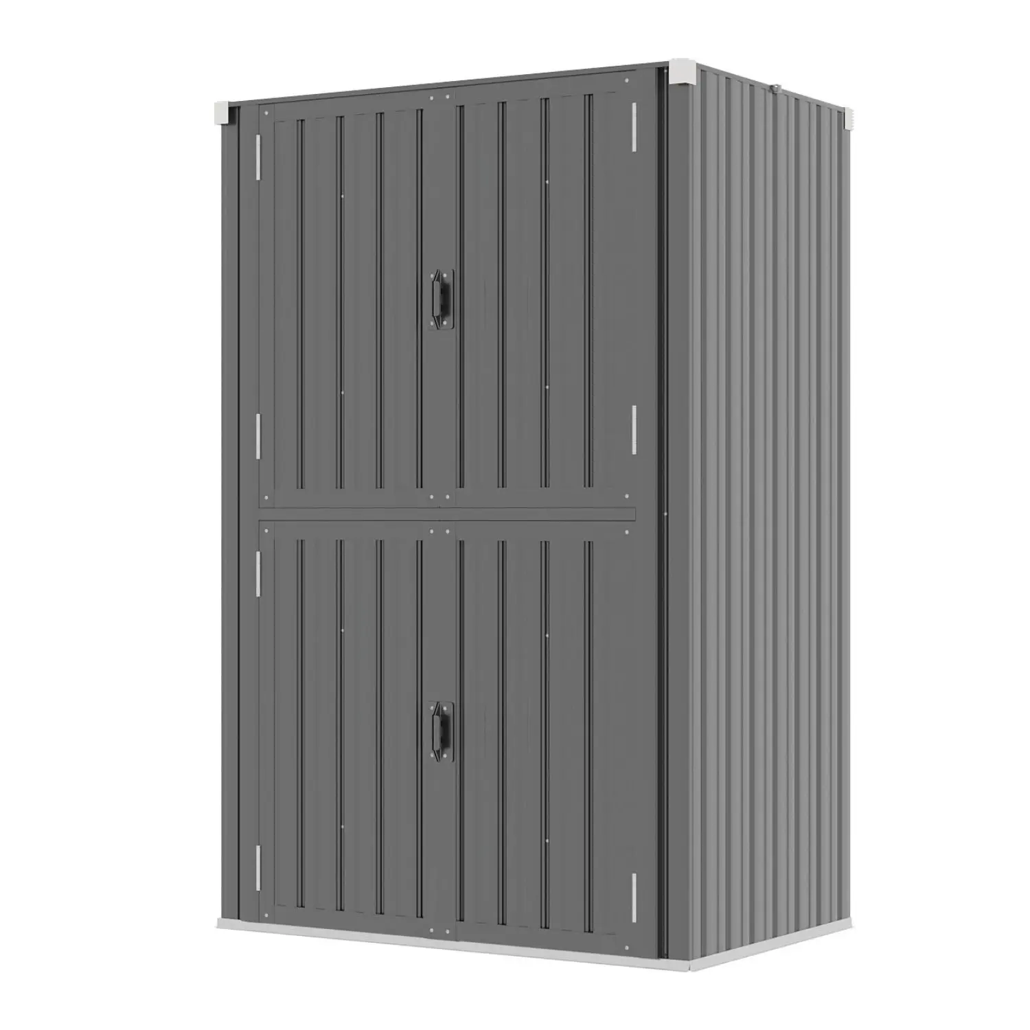 Outdoor Storage Cabinet Shed Waterproof with Shelves, Lockable Vertical Storage Shed Tall Weatherproof Outdoor Cabinets Garden Sheds & Outdoor Storage for Patio or Indoor