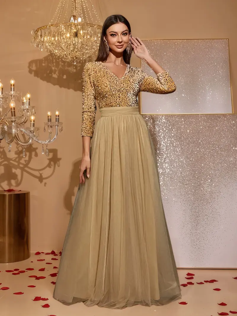 long sleeve bridesmaid dress - TikTok Shop