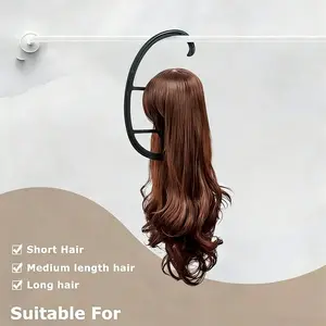 Long Hair Wig Hanging Stand, Curved Shape Hanger, Space Saving Hanger, Elevated Storage Rack, Portable Drying Holder, Home Organizer, All Seasons Use, No Ca Prop 65 Warning