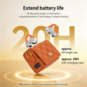 Monster Earbuds – Wireless Bluetooth Earphones with Noise Isolation, 145H Playtime, Bluetooth 6.0, IPX5 Waterproof & Sweatproof Design, Perfect Travel Gadget & Premium Electronic Gift for Men and Women