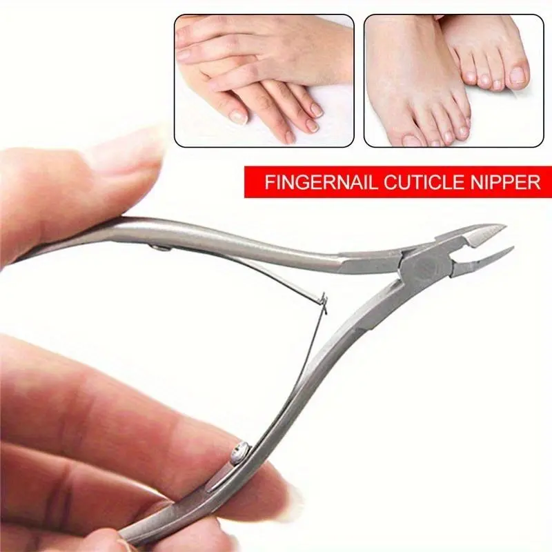 Precision Stainless Steel Cuticle Scissors - Hypoallergenic, Nippers for Dead Skin Removal, Manicure & Pedicure Care Tool with Ergonomic Handles, Fingernail Cutter