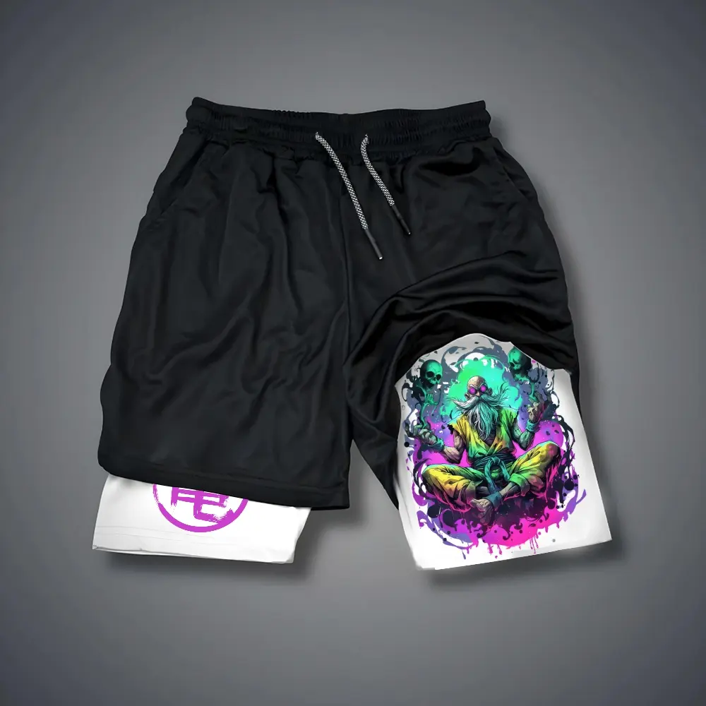 Dragon Ball DBZ Master Roshi 80s 90s summer men shorts for men jorts outfit men graphic shorts Double-layer sports shorts Comfortable short shorts summer