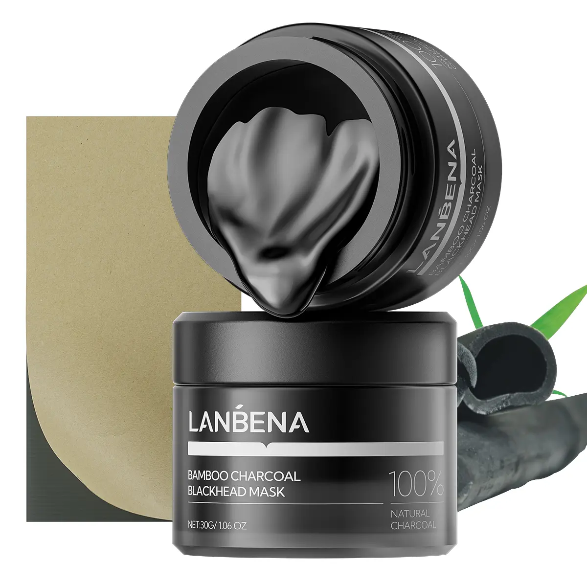 【Buy 2 Get 1 Free】LANBENA Bamboo Charcoal Blackhead Remover Mask Nose Strips Facial Peeling off Face Mask Acne Pore Cleanser Deep Cleansing All Skin Types Smoothing Acne