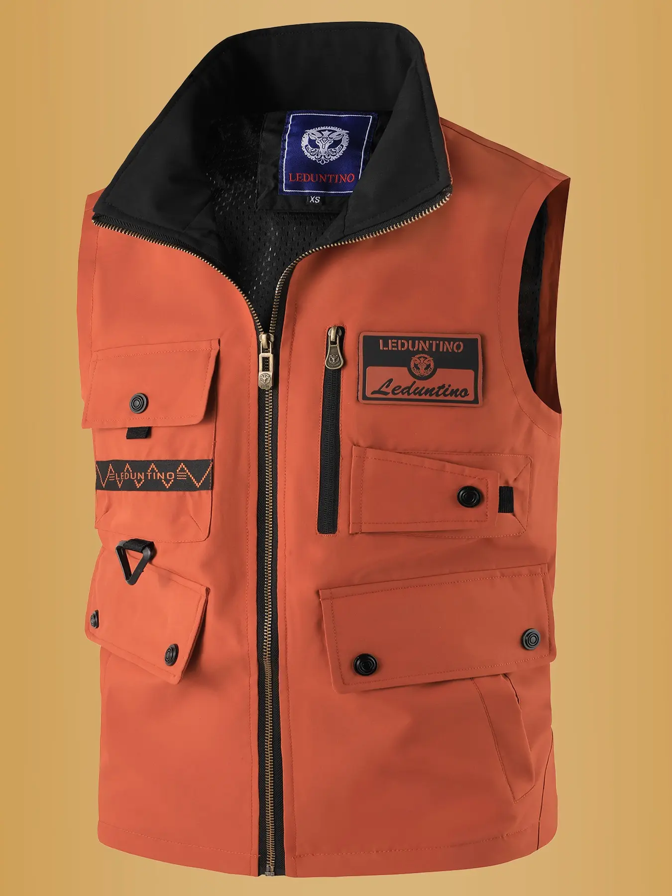Men's Fashion Stand Collar Workwear Vest Jacket, Stylish Single Piece Outerwear, Trendy Men's Clothing, Perfect for Daily Wear