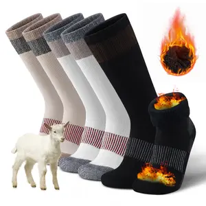 Merino Wool Socks - 3 Pairs Warm Cozy Boot Socks for Men & Women Enhanced Heating for Cold Weather Hiking & Outdoor Activities with Enhanced Heating Feature Perfect for Outdoor Enthusiasts