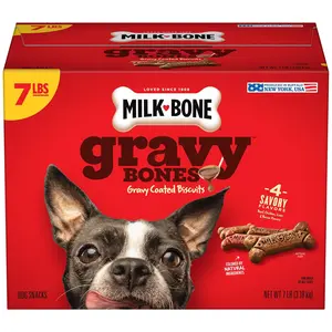 Milk-Bone GravyBones Dog Biscuits, Small Dog Treats, 7 lb.