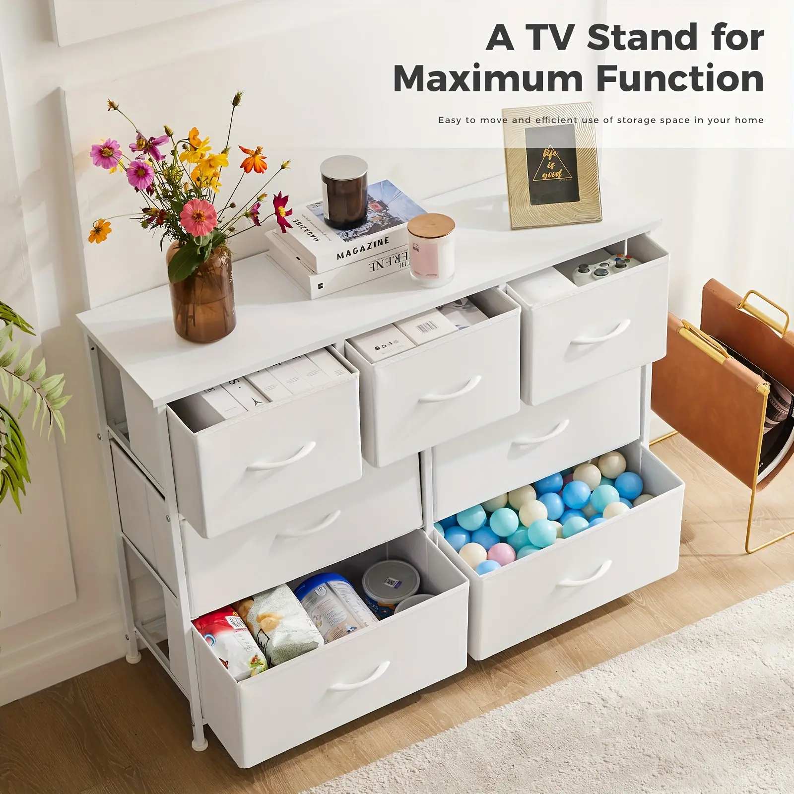 Seasonal promotion 7-Drawer Floor-Mount Metal Storage Closet Chest - Ample Space for Bedroom, Living Room, Entryway Organization - Sturdy and Versatile Furniture Storage Organizers