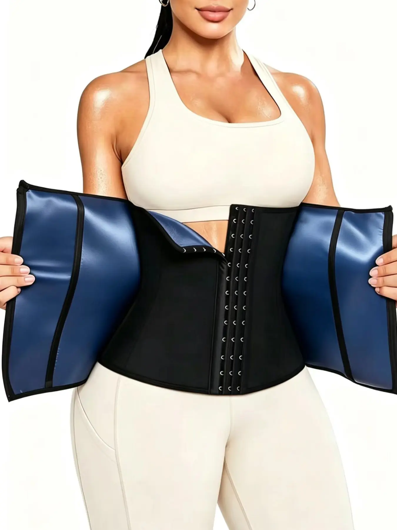 Women's Waist Trainer Compression Bra, Abdominal Wrap Exercise Belt, Sweat Belly Band, Sports Waist Belt, Sauna Training Gear