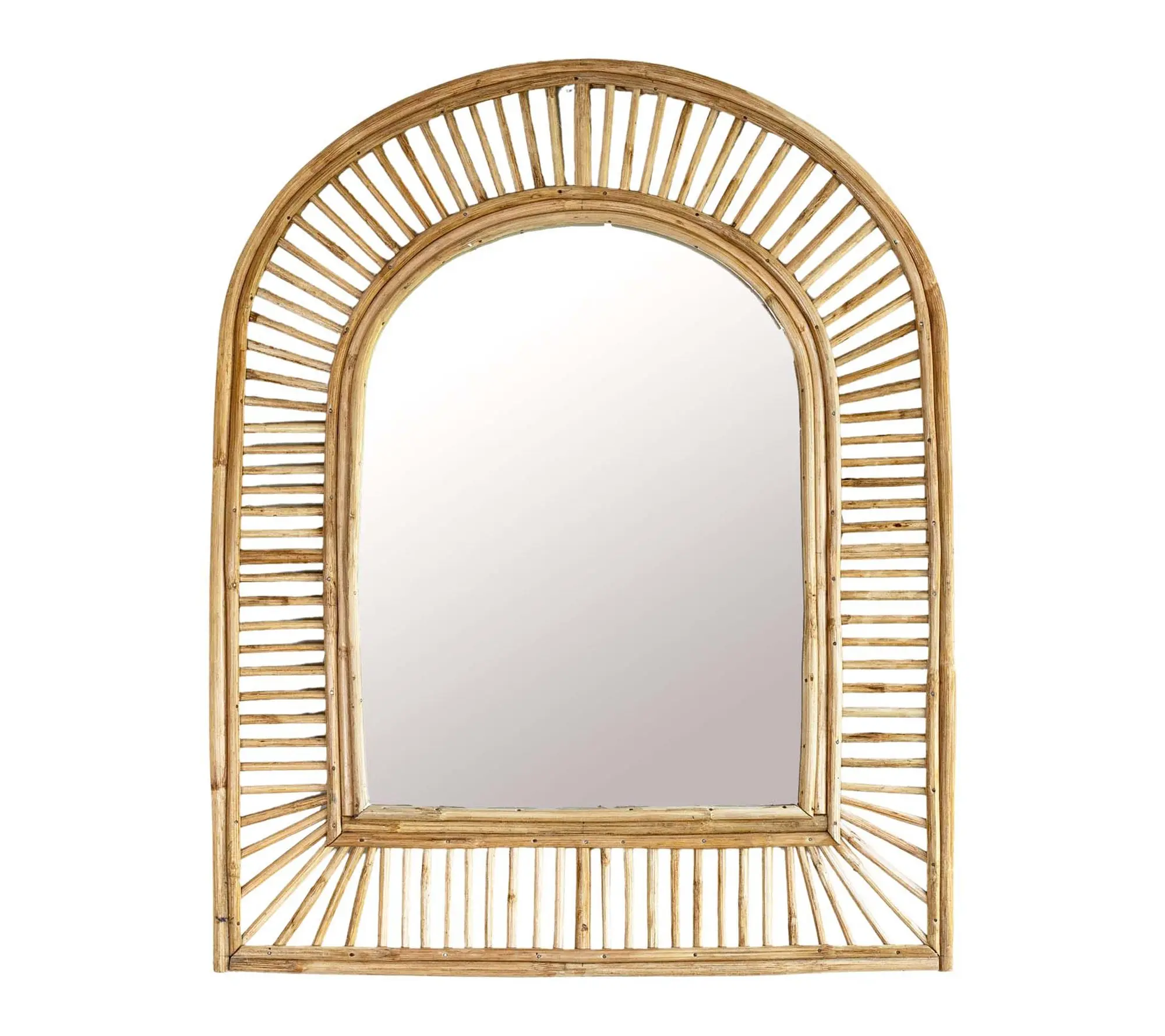 Arched Cane Wall Mirror by Valerie Arched Cane Wall Mirror by Valerie