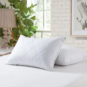 Goose Feather Pillow Luxury 5 Star Hotel Quality Machine Washable  Ergonomic Support for Side Back Stomach Sleepers OEKO-TEX Certified Organic Cotton 40° Elevation Angle