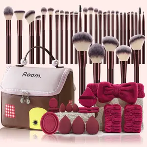 49 Piece Makeup Brush Set, Soft Bristle Powder Brush Blush Eyeshadow Sponge, All-In-One Beauty Tool Kit, Essential Cosmetic Brushes, Makeup Tools