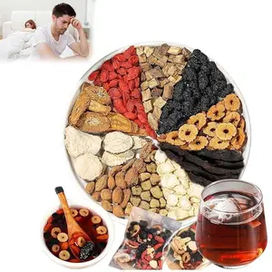 Natural Energy Support Tea - Herbal Blend with Ginseng, Goji Berry, Red Dates & Mulberry to Boost Vitality & Daily Wellness, 30 Tea Bags (20 Bags) natural plant formula long-lasting red date kidney formula ginseng china  tea