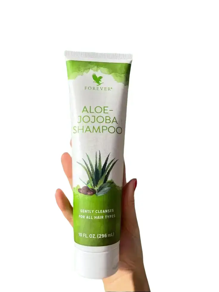 Forever Living Aloe Jojoba Haircare Shampoo - Gentle Vegan Gluten-Free Lightweight Gel Cleanser with Aloe Vera, Jojoba Oil, Argan Oil, Tropical Fruit Scent, Anti-Hair Loss Soothing Moisture for Everyday Use