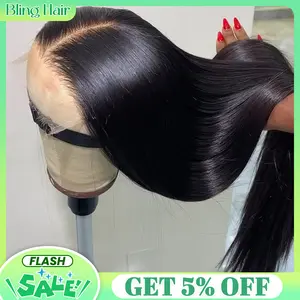 Bling Hair Bone Straight 13x4 13x6 Transparent Lace Frontal Wig For Women Glueless Invisi-Drawstring Black Human Hair Wigs 360 Full HD Lace Wig Human Hair #TikTokShopHolidayHaul