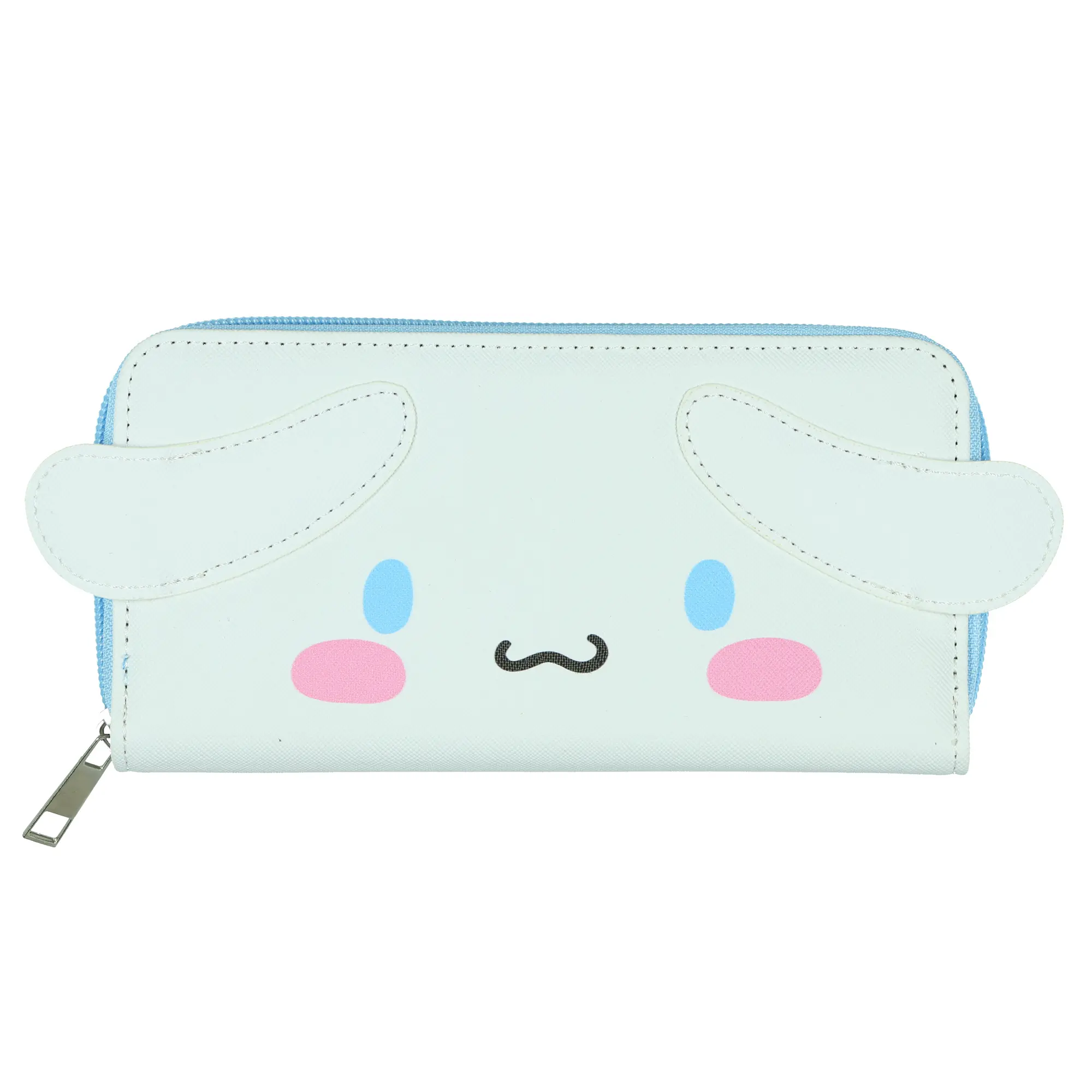 Sanrio Hello Kitty & Friends Cute Cartoon Style Women's Wallet - Cinnamoroll 3D Ears, Faux Leather, Zip Up, Card Holder, Purse, Cartoon Motif, Character Graphic, Zipper Wallet, Wallet Storage