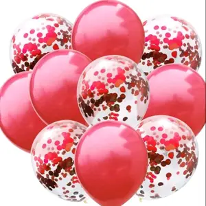 20 12IN RED CONFETTI BALLOONS