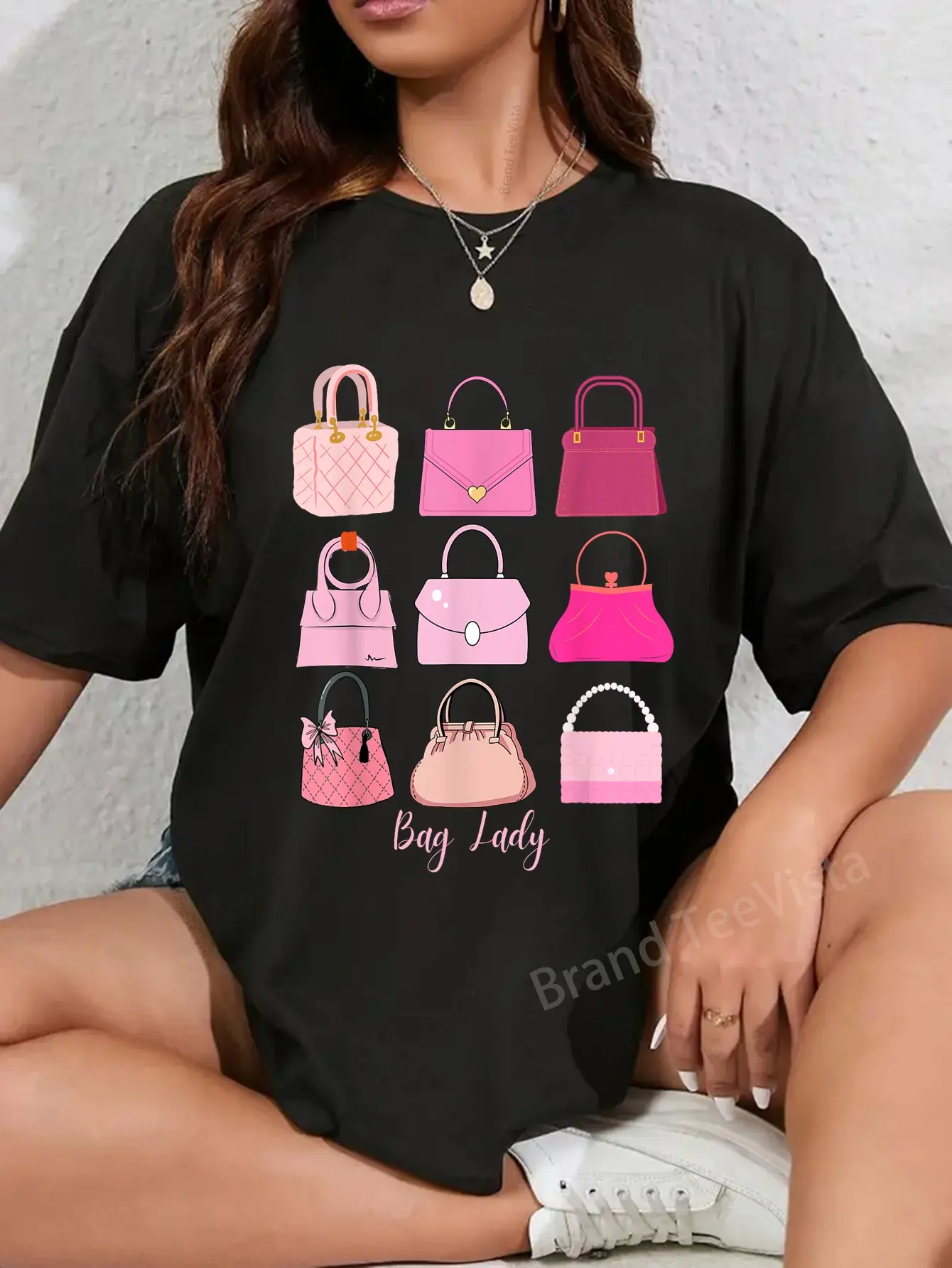 100% Cotton Unisex Bag Lady Pink Purse Lover Purses Sarcastic Funny T-Shirt