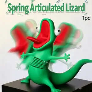 Interactive Lizard Spring Stress Relief Ornament, Fun Lizard Decorative Piece, Ideal Gift for Relaxation, Perfect for Home Décor