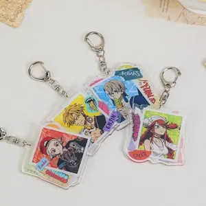 GACHIAKUTA Anime Acrylic Keychain Set - Rudo, Zanka, Enjin, Royo Character Charms | Kawaii Anime Bag Accessories gift