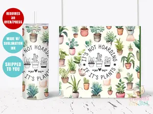 2-PACK Plant lover sublimation transfer for 20oz Skinny Tumbler - Ready to press - DIY Specialty Supplies - T053