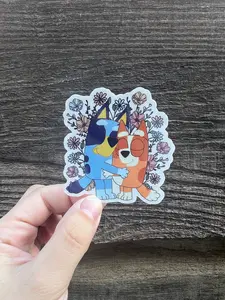 Bluey and Bingo Sticker - Bluey Sticker - Bingo Sticker - Heeler Family - Stickers for Hydroflask, Laptops, Planners, & More!