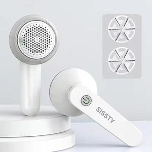 Rechargeable Fabric Shaver with 2 Replaceable Stainless Steel 6-Leaf Blades(1 Free Extra Included) | Lint Remover with 3-Speed Settings  - Efficient Sweater and Lint Shaver for Clothes, Removing Fuzz, Lint Balls, Pills, and Hairballs.Christmas Gift.