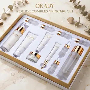 12-Piece Peptide Skincare Set, Facial Care Set, Moisturizing Hydrating Kit for All Skin Types, Day & Night Hydrating Essence, Non-Irritating Firming Serum, Perfect Holiday Gift